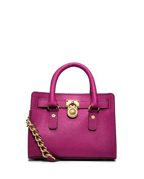 michael kors hamilton purple|Michael Kors saffiano handbag.